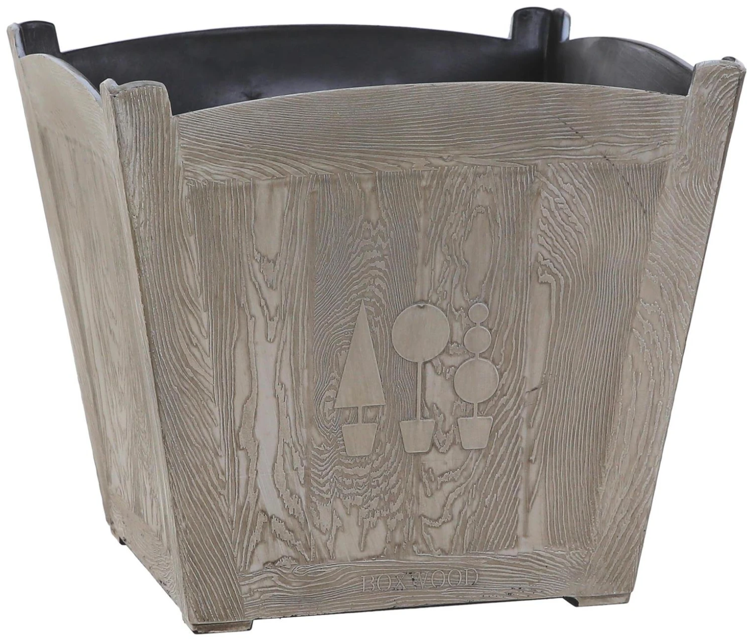 Terrastyle 36cm Plastic Square Brown Boxwood Pot 3 Terrastyle 36cm Plastic Square Brown Boxwood Pot