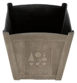Terrastyle 36cm Plastic Square Brown Boxwood Pot 10 Terrastyle 36cm Plastic Square Brown Boxwood Pot -Bedding Promotion Store 3107412 R Z004A