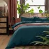 Habitat Linen Look Cotton Plain Teal Bedding Set - Single 1 Habitat Linen Look Cotton Plain Teal Bedding Set - Single -Bedding Promotion Store 3112191 R Z001C