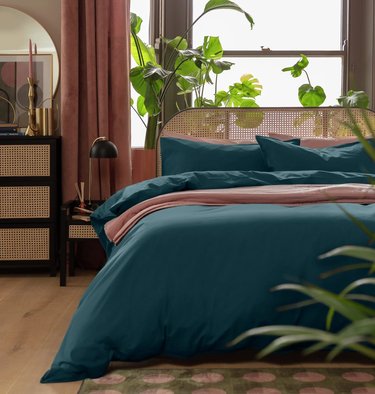 Habitat Linen Look Cotton Plain Teal Bedding Set - Single 3 Habitat Linen Look Cotton Plain Teal Bedding Set - Single