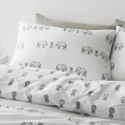 Pineapple Elephant Tembo Natural Bedding Set - King 11 Pineapple Elephant Tembo Natural Bedding Set - King -Bedding Promotion Store 3117983 R Z003A