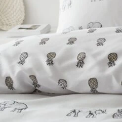 Pineapple Elephant Tembo Natural Bedding Set - King 12 Pineapple Elephant Tembo Natural Bedding Set - King -Bedding Promotion Store 3117983 R Z005A