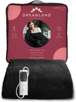 Dreamland Snuggle Up Black Heated Throw - Large -Bedding Promotion Store 3243699 R Z002A