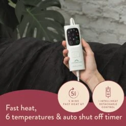 Dreamland Snuggle Up Black Heated Throw - Large -Bedding Promotion Store 3243699 R Z014A