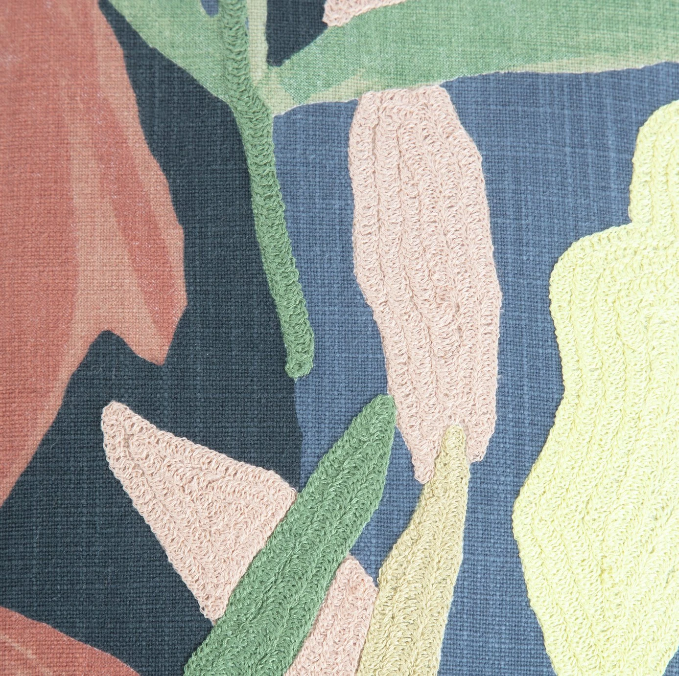 Habitat Embroidered Floral Cushion - Multicolor - 43X43cm 5 Habitat Embroidered Floral Cushion - Multicolor - 43X43cm - Image 3