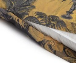 Habitat Palm Floral Print Mustard Bedding Set - Single -Bedding Promotion Store 3344457 R Z004A