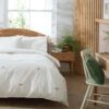 Habitat 180TC Embroidered Bee White Bedding Set - Single 1 Habitat 180TC Embroidered Bee White Bedding Set - Single -Bedding Promotion Store 3347540 R Z001A