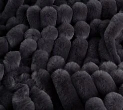 Habitat Ribbed Faux Fur Throw - Charcoal - 125X150cm 12 Habitat Ribbed Faux Fur Throw - Charcoal - 125X150cm -Bedding Promotion Store 3361320 R Z003A
