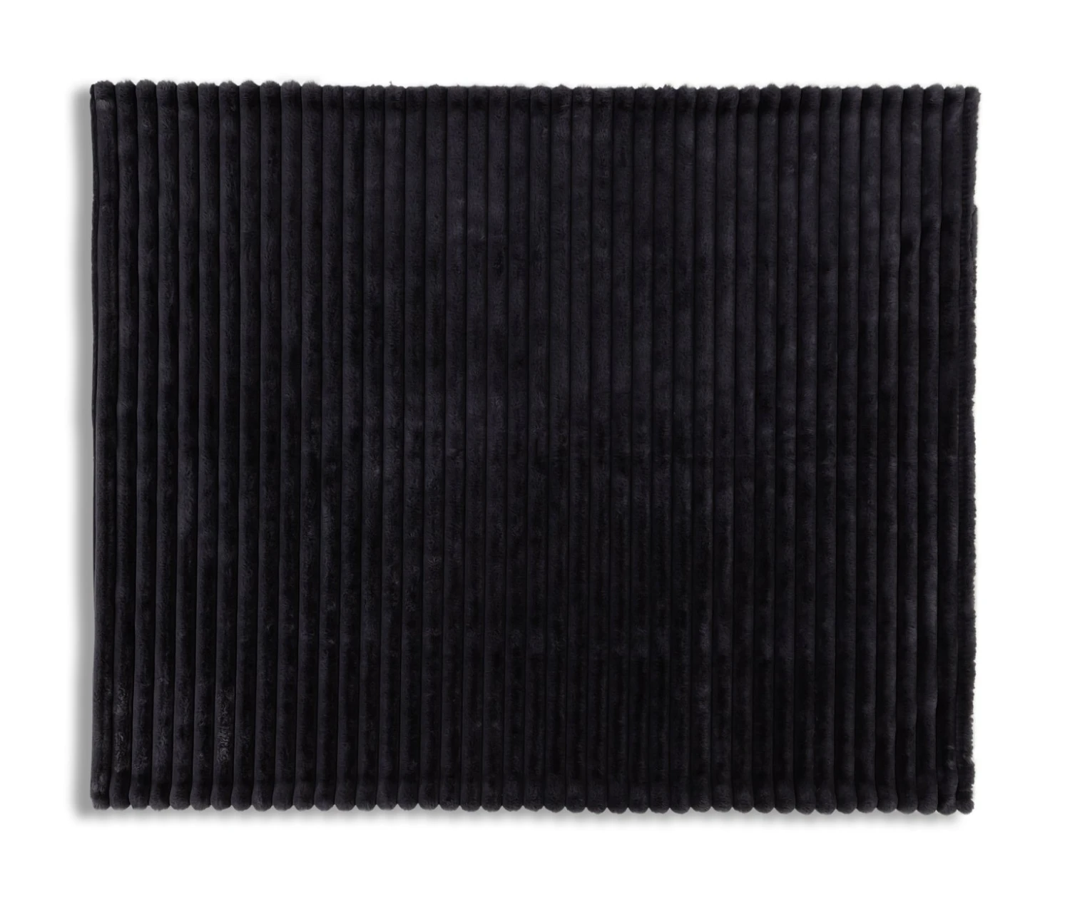 Habitat Ribbed Faux Fur Throw - Charcoal - 125X150cm 8 Habitat Ribbed Faux Fur Throw - Charcoal - 125X150cm - Image 6