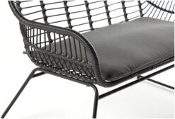 Habitat Ross Rattan Effect Garden Bench - Black -Bedding Promotion Store 3425541 R Z003A