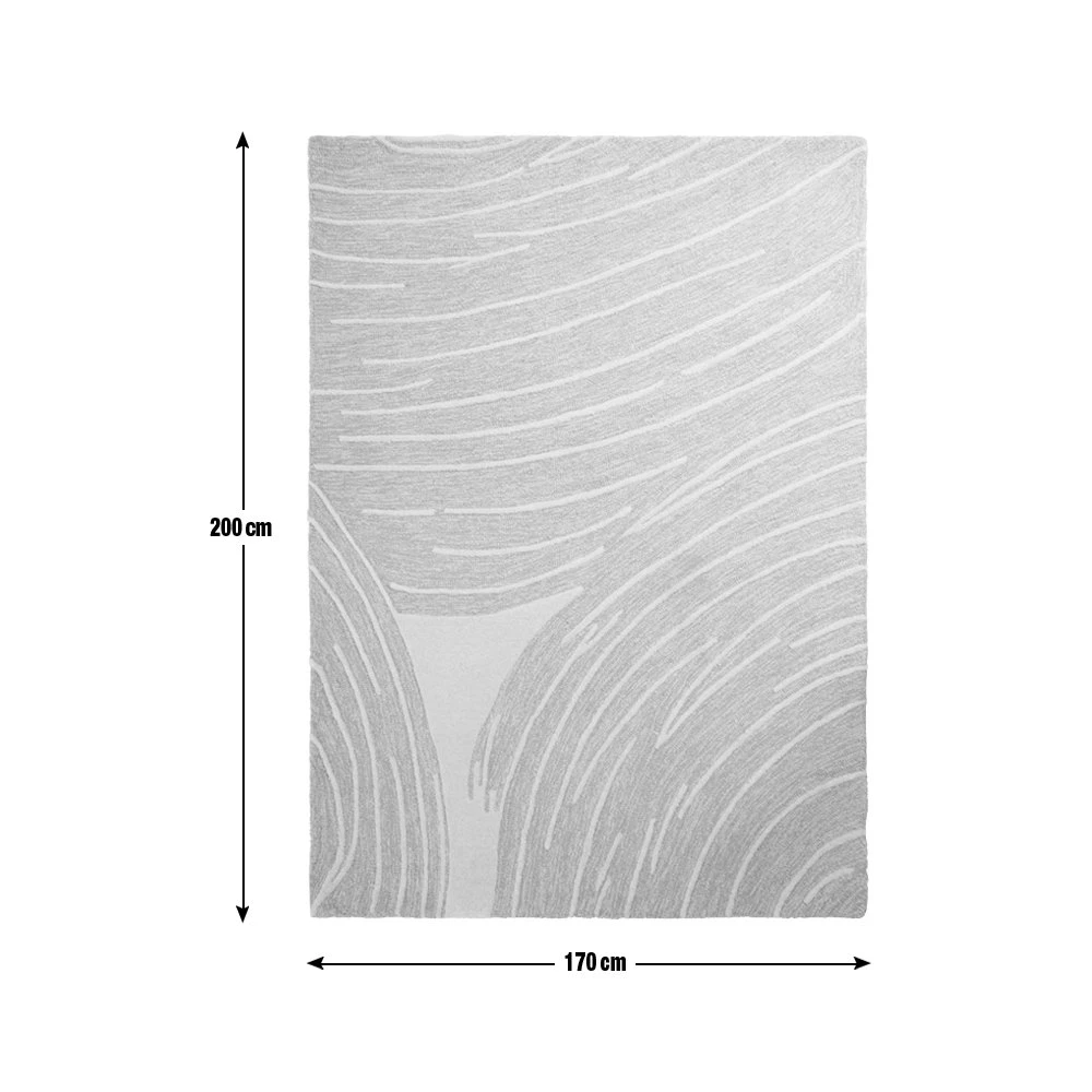 Habitat Hand Tufted Wool & Cotton Rug - Natural -120X170cm 8 Habitat Hand Tufted Wool & Cotton Rug - Natural -120X170cm - Image 6