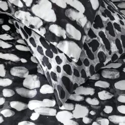 Habitat Cotton Bark Print Black & Grey Bedding Set - Double -Bedding Promotion Store 4095798 R Z002C