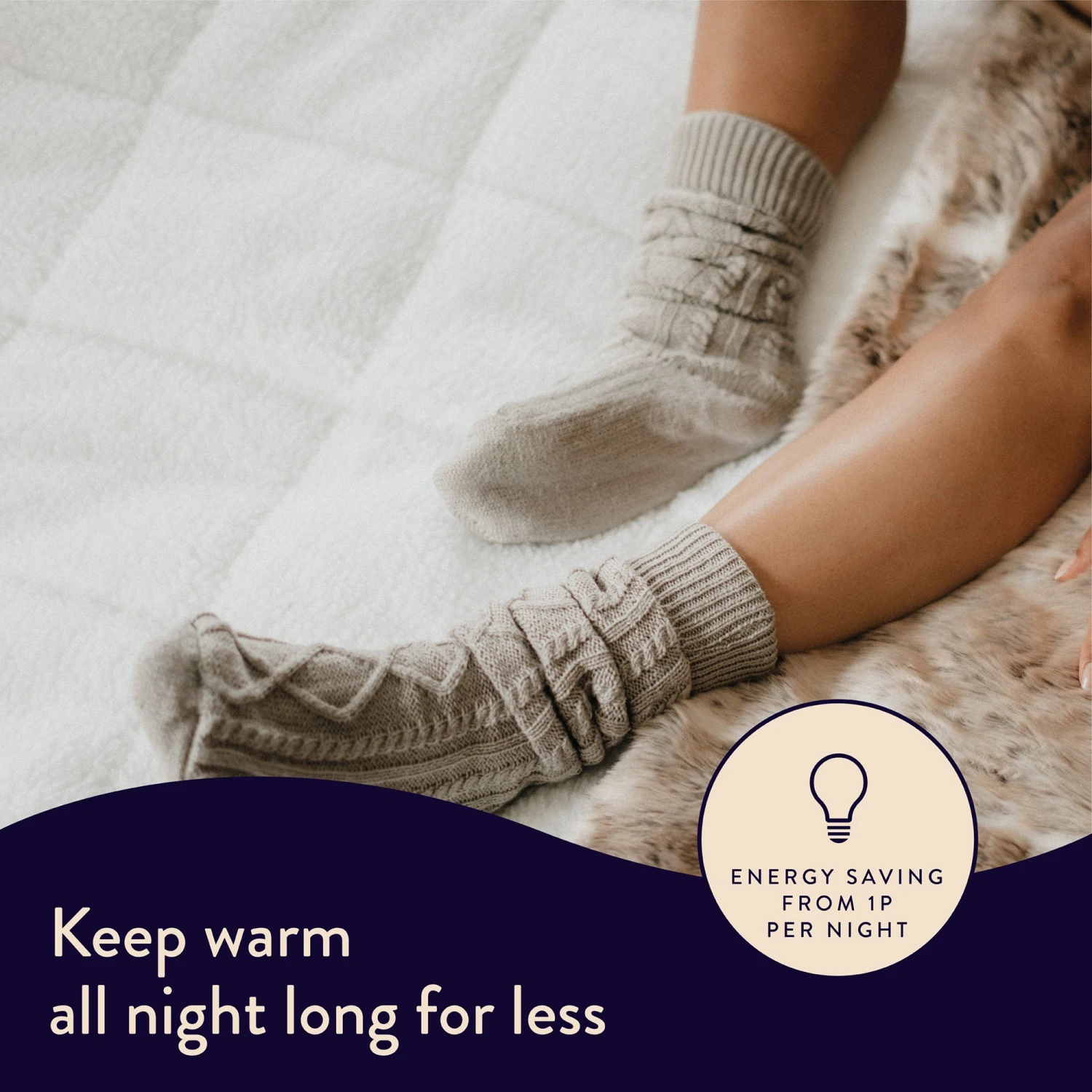 Dreamland Scandi Sherpa Dual Control Underblanket - Double 5 Dreamland Scandi Sherpa Dual Control Underblanket - Double - Image 3