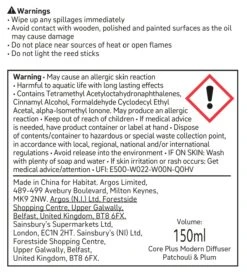 Habitat 150ml Scented Diffuser - Patchouli & Plum 11 Habitat 150ml Scented Diffuser - Patchouli & Plum -Bedding Promotion Store 4336990 R Z011A