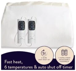 Dreamland Ivory Supersoft Dual Control Overblanket-King 17 Dreamland Ivory Supersoft Dual Control Overblanket-King -Bedding Promotion Store 4463973 R Z004A