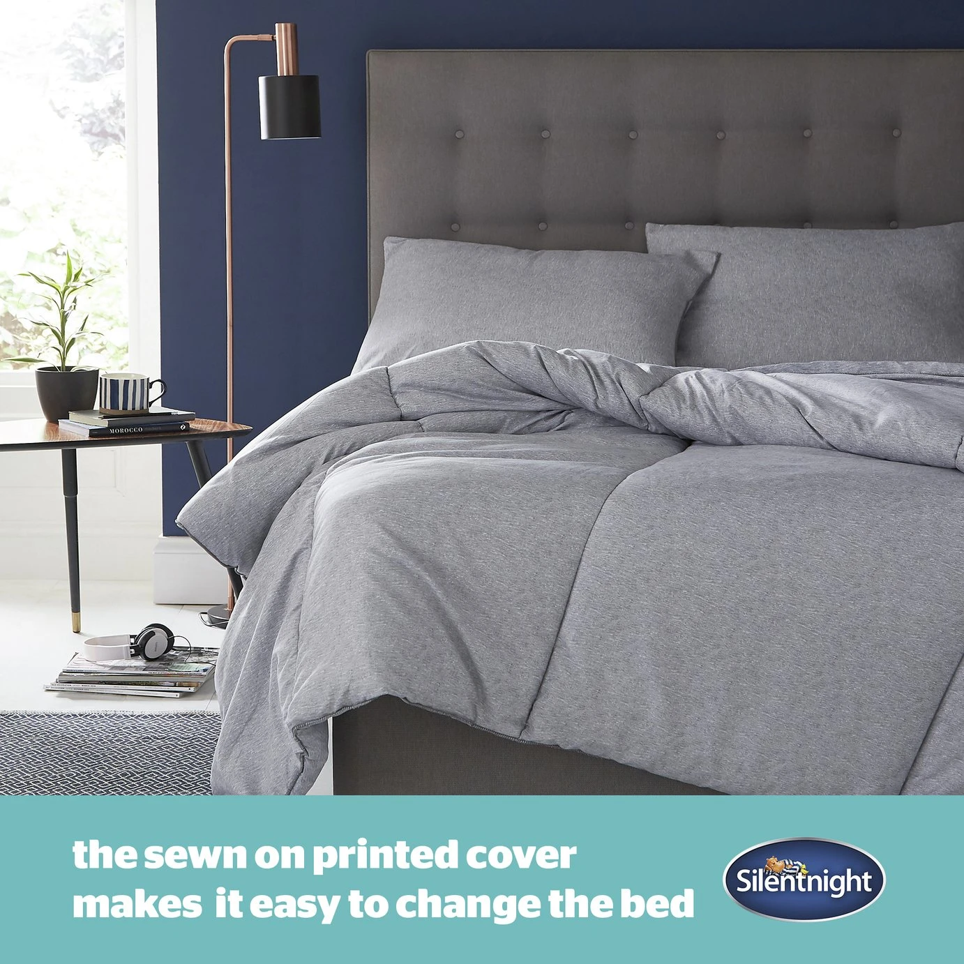 Silentnight Coverless 10.5Tog Grey Duvet & Pillowcase-Single 6 Silentnight Coverless 10.5Tog Grey Duvet & Pillowcase-Single - Image 4