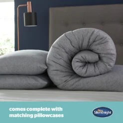 Silentnight Coverless 10.5Tog Grey Duvet & Pillowcase-Single 16 Silentnight Coverless 10.5Tog Grey Duvet & Pillowcase-Single -Bedding Promotion Store 4468624 R Z005A