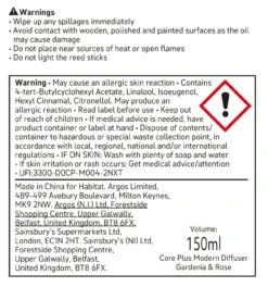 Habitat 150ml Scented Diffuser - Gardenia & Rose -Bedding Promotion Store 4497444 R Z011A