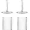 Habitat Ribbed Set Of 4 Wine Glasses -Bedding Promotion Store 4525392 R Z001A