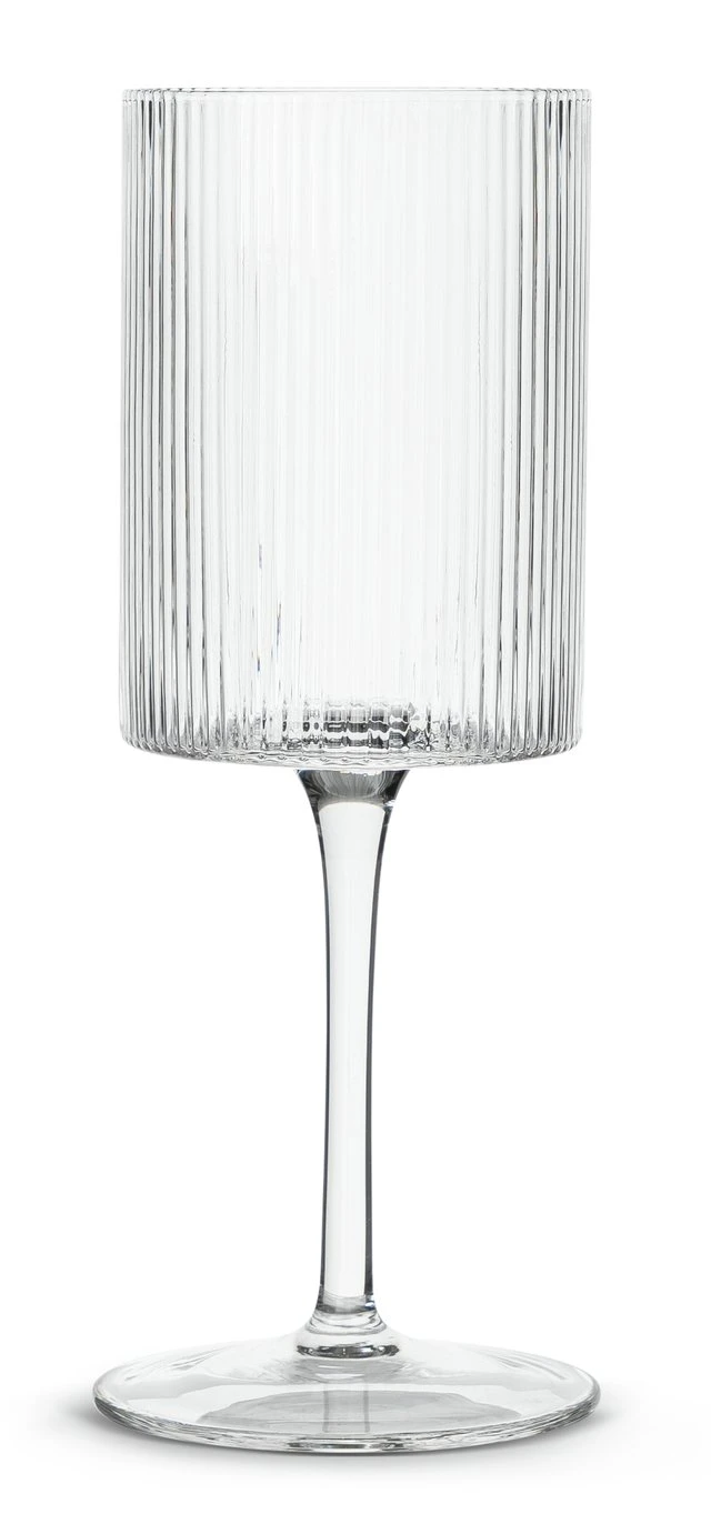 Habitat Ribbed Set Of 4 Wine Glasses 5 Habitat Ribbed Set Of 4 Wine Glasses - Image 3