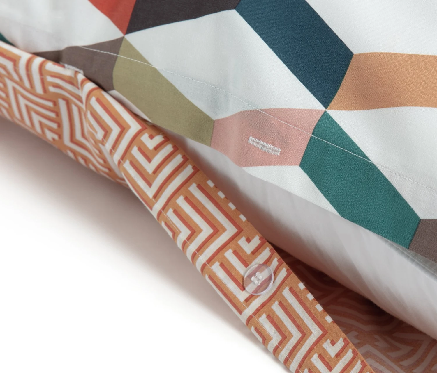 Habitat Geometric ZigZag Multicolour Bedding Set - Single 8 Habitat Geometric ZigZag Multicolour Bedding Set - Single - Image 6
