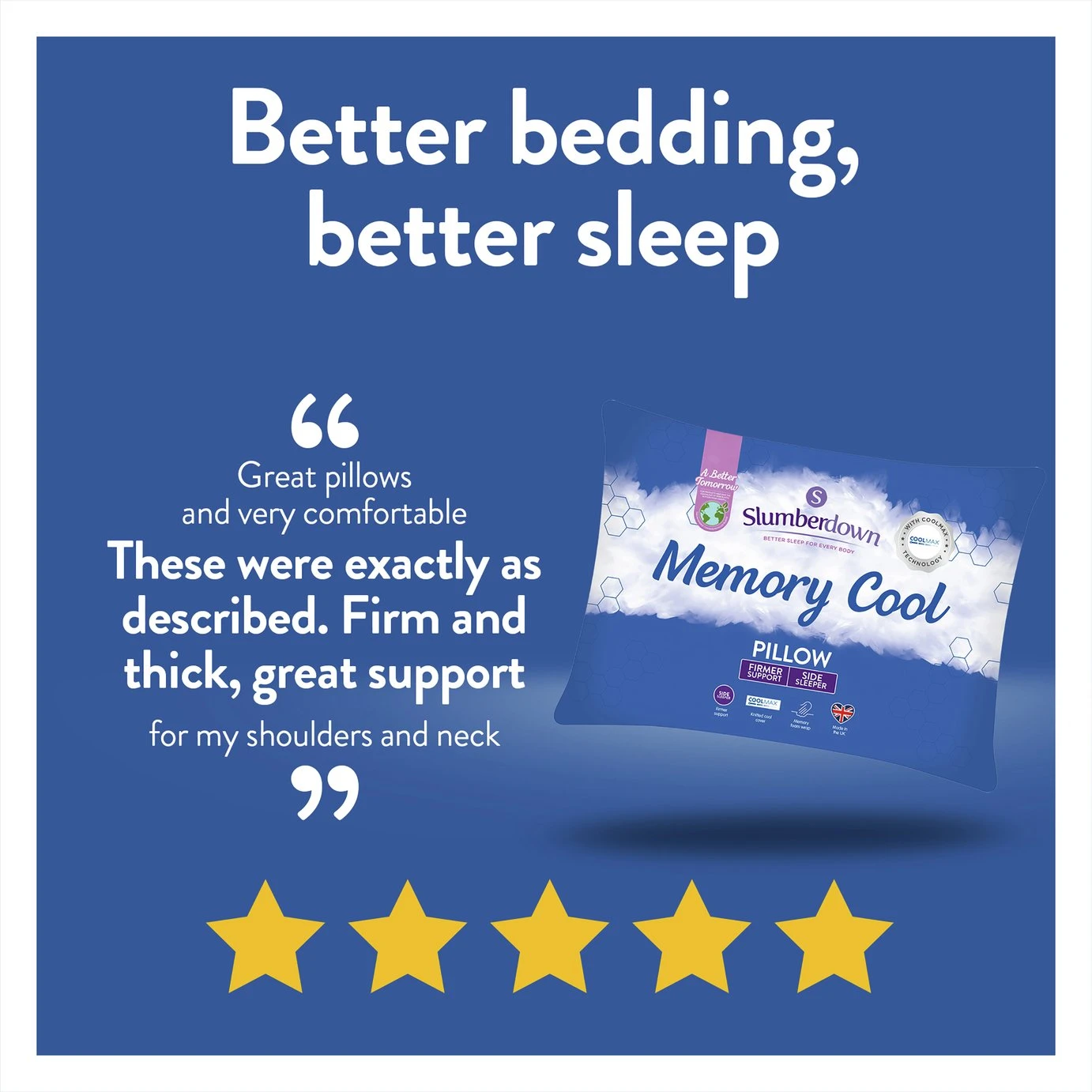 Slumberdown Cool Max Memory Support Firm Pillow 5 Slumberdown Cool Max Memory Support Firm Pillow - Image 3