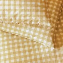 Habitat Herbalist Plain Gingham Yellow Bedding Set - Single -Bedding Promotion Store 4663560 R Z003A