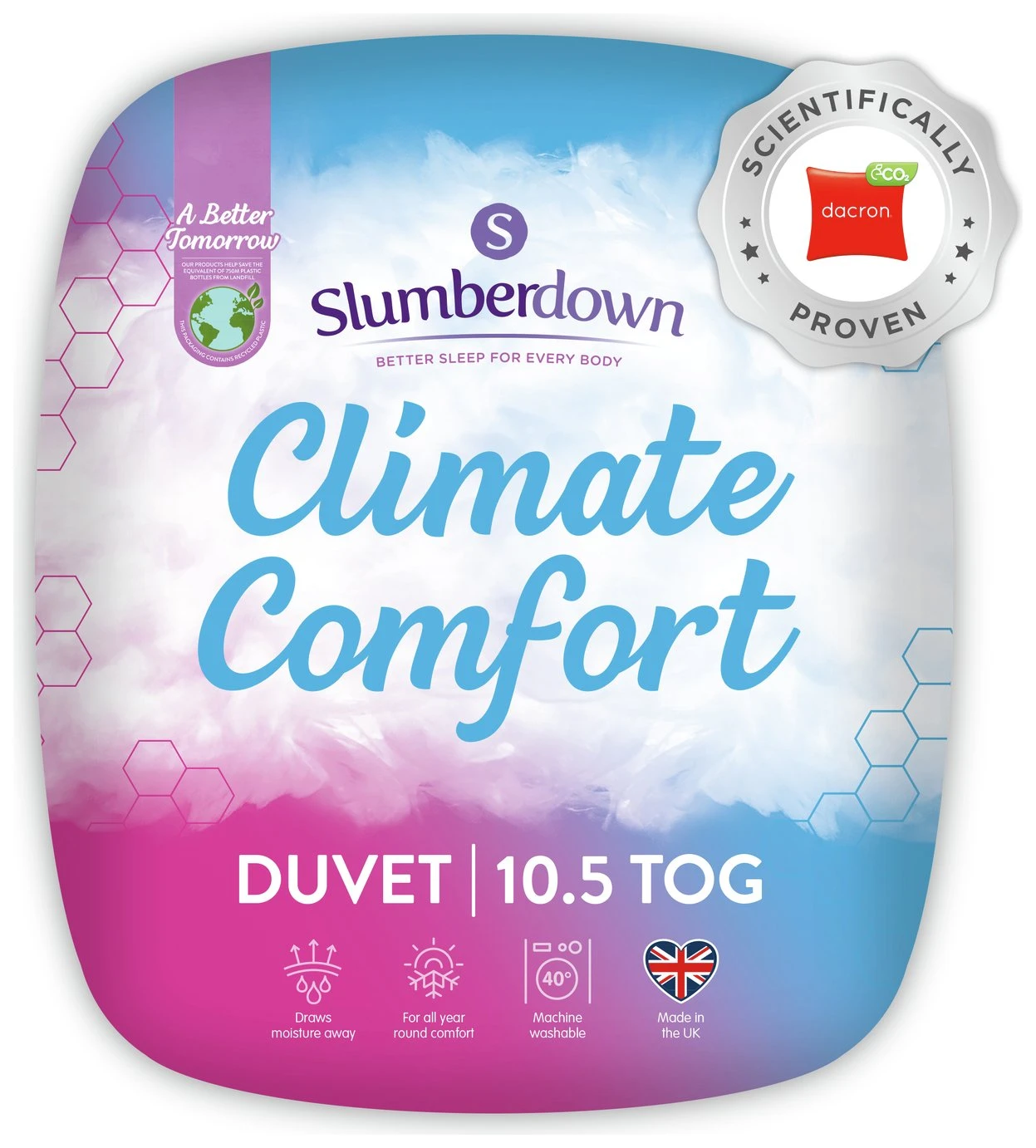 Slumberdown Climate Comfort 10.5 Tog Duvet - Single 3 Slumberdown Climate Comfort 10.5 Tog Duvet - Single