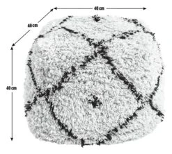 Kaikoo Gentry Wool Pouffe - White 10 Kaikoo Gentry Wool Pouffe - White -Bedding Promotion Store 4844482 R E001