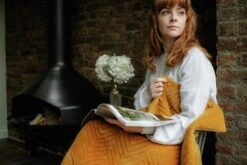 Dreamland Deluxe Velvet Mustard Heated Throw - Large -Bedding Promotion Store 4844994 R Z012A