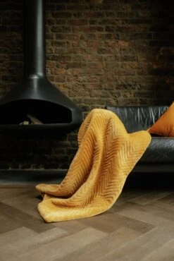 Dreamland Deluxe Velvet Mustard Heated Throw - Large -Bedding Promotion Store 4844994 R Z013A