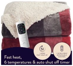 Dreamland Sherpa Tartan Reversible Overblanket 18 Dreamland Sherpa Tartan Reversible Overblanket -Bedding Promotion Store 4883333 R Z005A