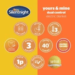 Silentnight Comfort Dual Control Electric Underblanket -King -Bedding Promotion Store 5203929 R Z010A