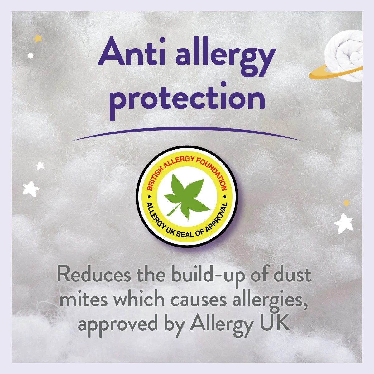 Slumberdown Soft Touch Anti Allergy 4 Tog Kids Duvet-Toddler 14 Slumberdown Soft Touch Anti Allergy 4 Tog Kids Duvet-Toddler - Image 12