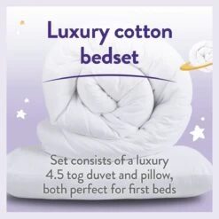 Slumberdown Luxury Cotton 4.5Tog Kids Duvet & Pillow –Single 20 Slumberdown Luxury Cotton 4.5Tog Kids Duvet & Pillow –Single -Bedding Promotion Store 5459010 R Z003A