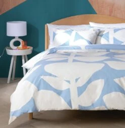 Habitat 180TC Abstract Floral Blue Bedding Set - Single