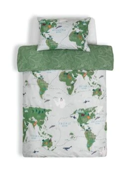 Habitat Kids Cotton World Map Print Bedding Set - Toddler -Bedding Promotion Store 6823786 R Z002A
