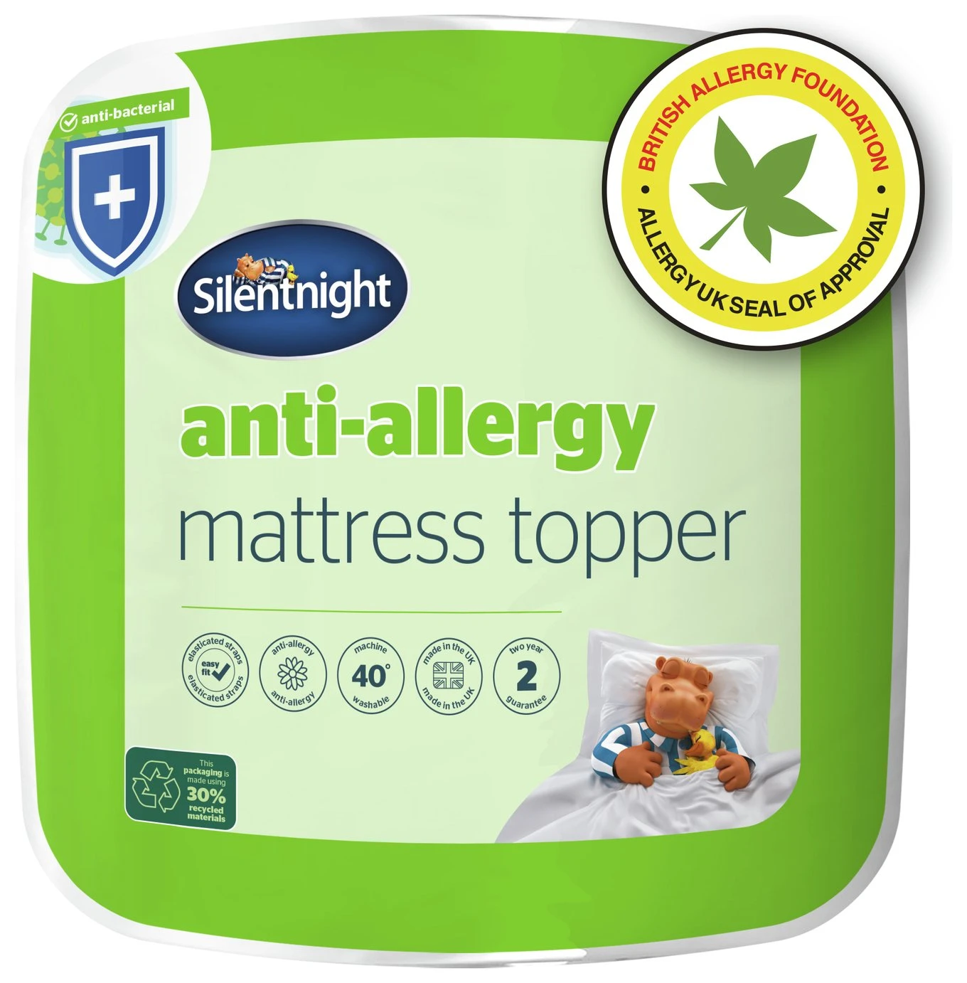 Silentnight Anti-Allergy Mattress Topper - Single 3 Silentnight Anti-Allergy Mattress Topper - Single