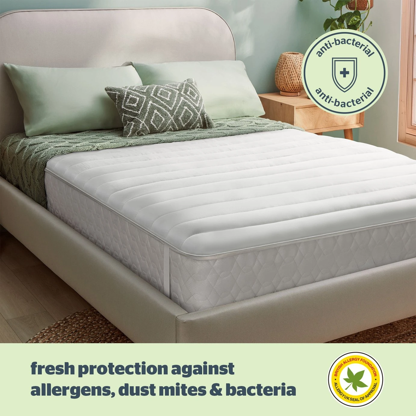 Silentnight Anti-Allergy Mattress Topper - Single 4 Silentnight Anti-Allergy Mattress Topper - Single - Image 2