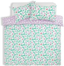 Habitat 180TC Floral Green & Pink Bedding Set - Single -Bedding Promotion Store 7161038 R Z002A