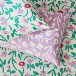 Habitat 180TC Floral Green & Pink Bedding Set - Single -Bedding Promotion Store 7161038 R Z003A