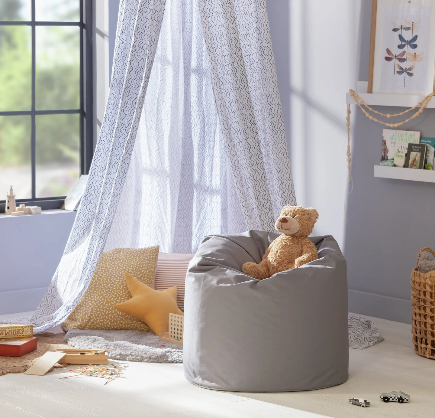 Kaikoo Large Grey Classic Bean Bag 4 Kaikoo Large Grey Classic Bean Bag - Image 2