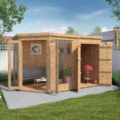 Mercia Corner Summerhouse With Shed - 7 X 7ft 17 Mercia Corner Summerhouse With Shed - 7 X 7ft -Bedding Promotion Store 8049166 R Z003A