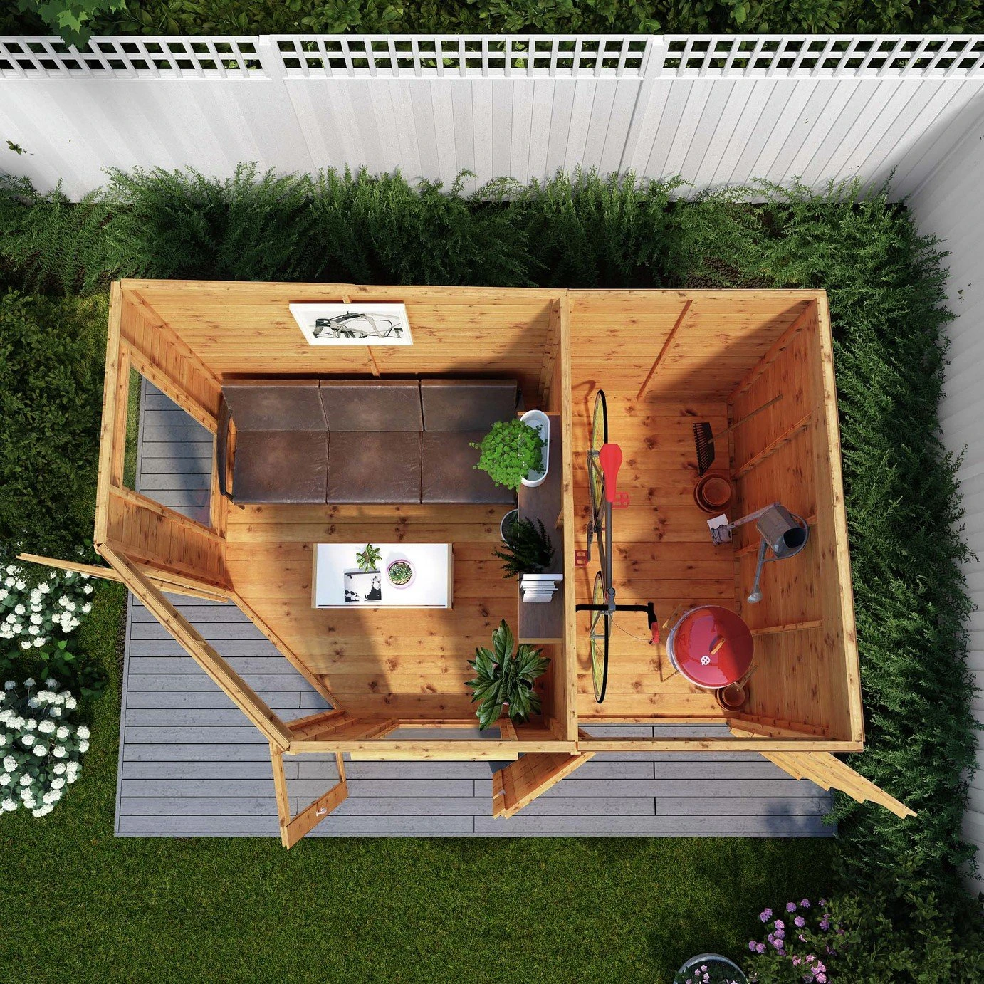 Mercia Corner Summerhouse With Shed - 7 X 7ft 6 Mercia Corner Summerhouse With Shed - 7 X 7ft - Image 4