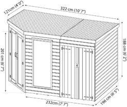 Mercia Corner Summerhouse With Shed - 7 X 7ft 25 Mercia Corner Summerhouse With Shed - 7 X 7ft -Bedding Promotion Store 8049166 R Z011A
