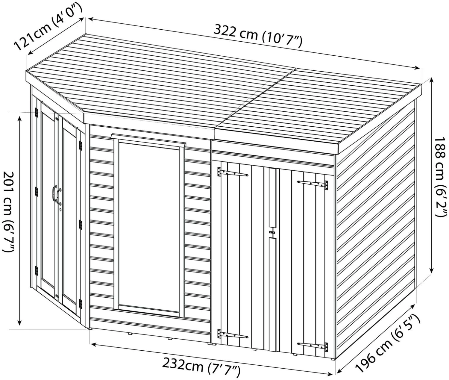 Mercia Corner Summerhouse With Shed - 7 X 7ft 13 Mercia Corner Summerhouse With Shed - 7 X 7ft - Image 11