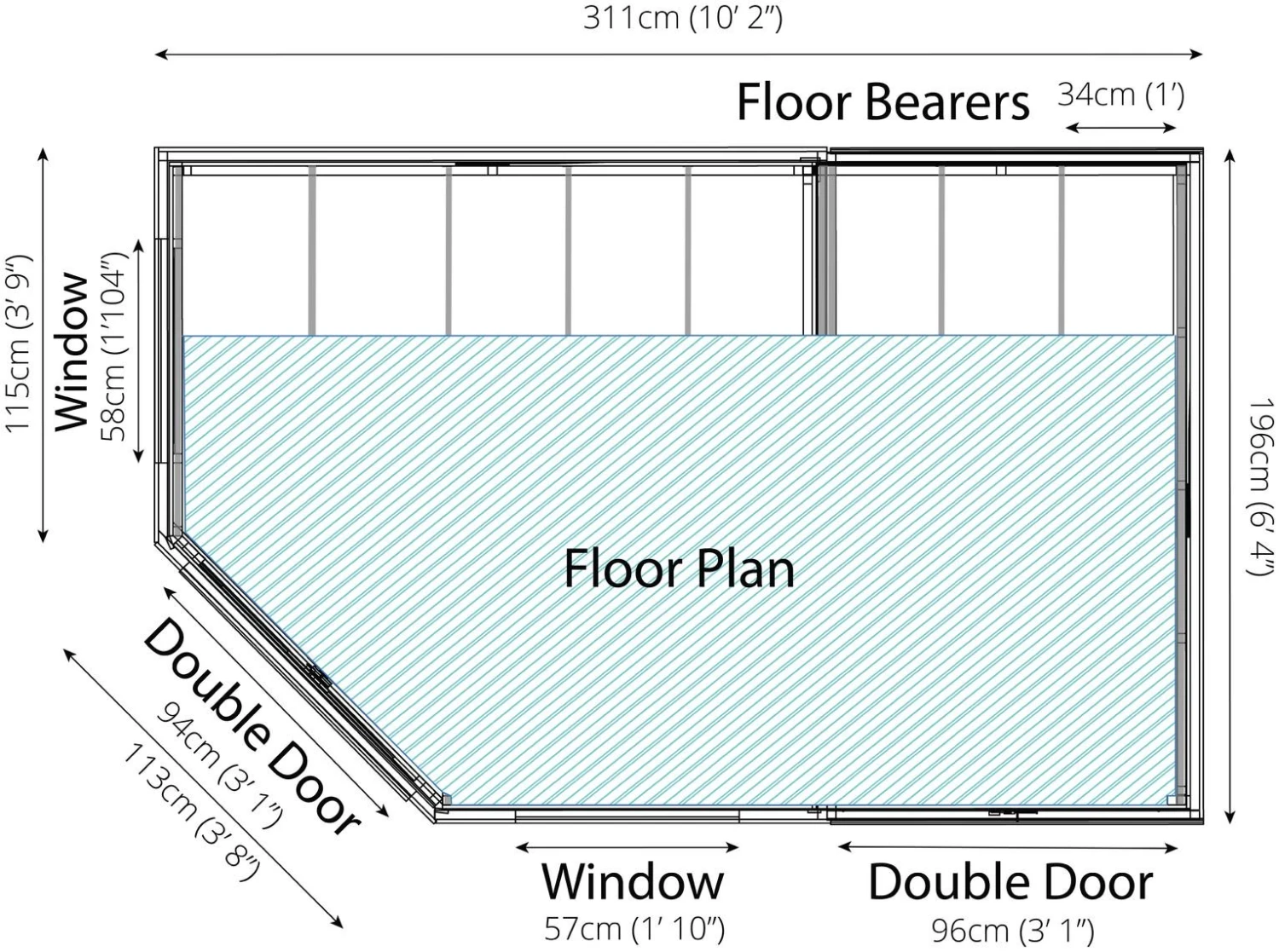 Mercia Corner Summerhouse With Shed - 7 X 7ft 14 Mercia Corner Summerhouse With Shed - 7 X 7ft - Image 12