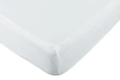 New Release 9 Habitat Pure Cotton 200TC White Fitted Sheet - Single