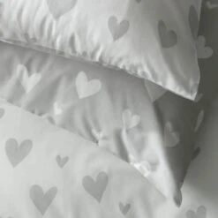 Habitat Hearts Grey & White Bedding Set - Single -Bedding Promotion Store 8291251 R Z003A