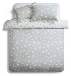 Habitat Hearts Grey & White Bedding Set - Single -Bedding Promotion Store 8291251 R Z004A